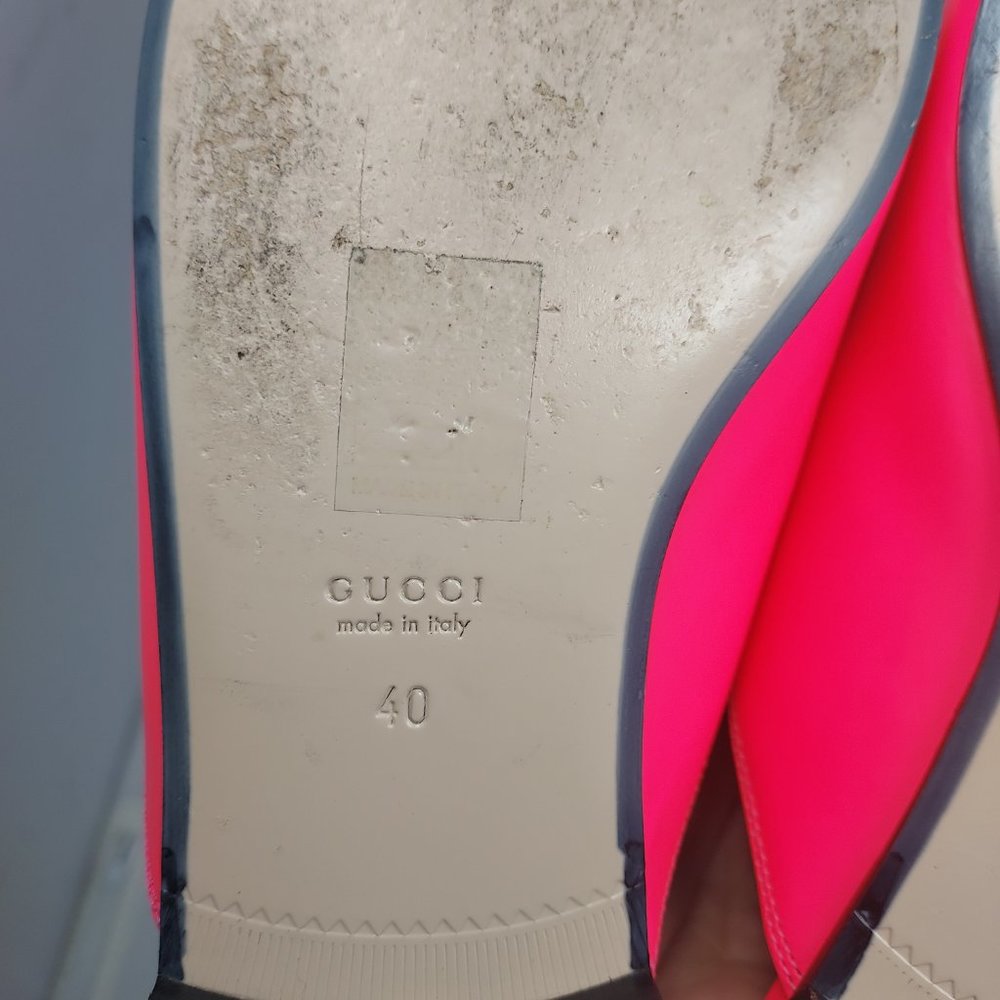 Gucci Hot Pink Horsebit Princetown Slide Mule - Picture 9 of 10